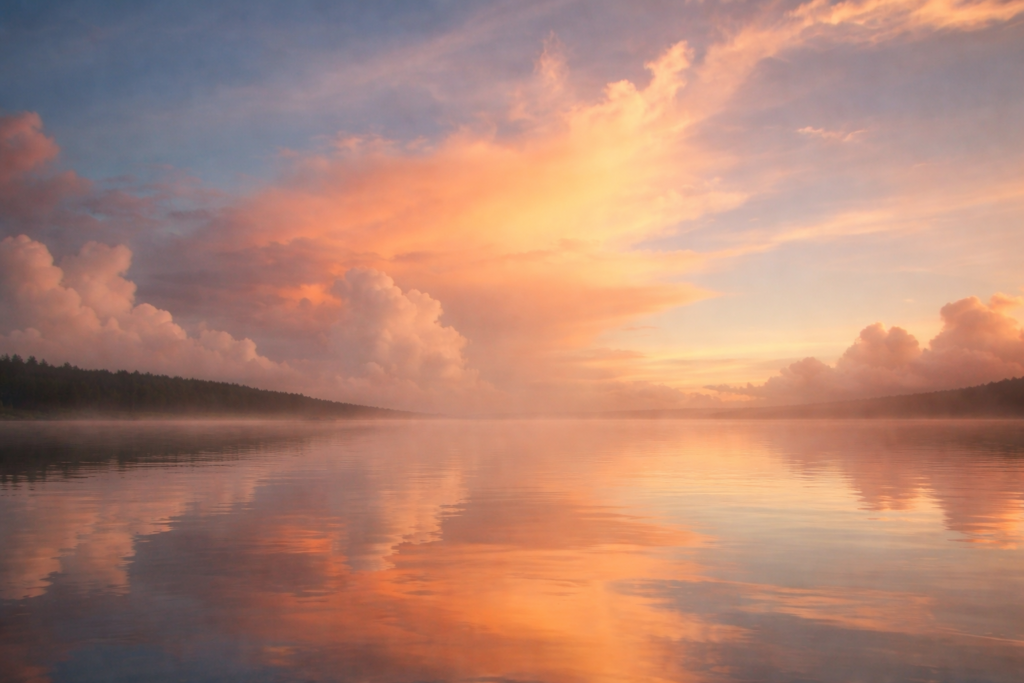 calm horizon over still water representing emotional grounding and nervous system regulation